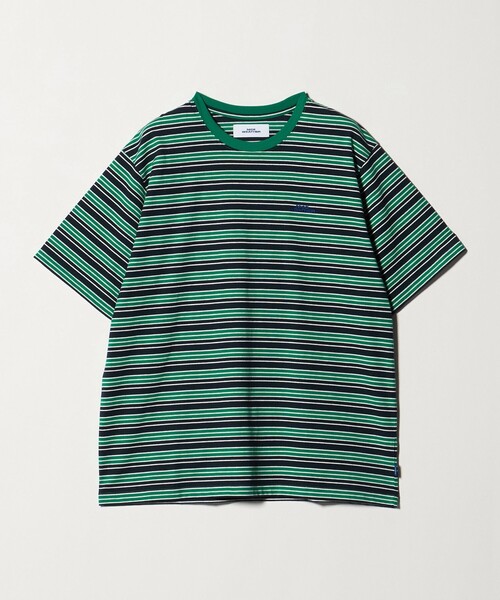 NICE WEATHER(ナイスウェザー)の「<NICE WEATHER>マルチボーダー ショートスリーブ Tシャツ(Tシャツ/カットソー・メンズ・ダークグリーン/ライトブルー・M/S/L/XS)」の8枚目の写真