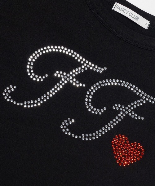FANCY CLUB（ファンシークラブ）の「A'GEM/9 × .kom 『FANCY CLUB/ファンシークラブ』GLINT FF TEE/グリントFF半袖Tシャツ（Tシャツ/カットソー・レディース・ホワイト/ブラック・FREE）」の16枚目の写真