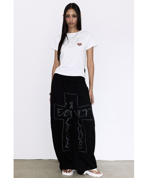 FANCY CLUB（ファンシークラブ）の「A'GEM/9 × .kom 『FANCY CLUB/ファンシークラブ』GLINT FF TEE/グリントFF半袖Tシャツ（Tシャツ/カットソー・レディース・ホワイト/ブラック・FREE）」の10枚目の写真