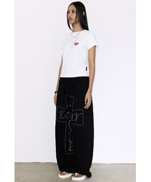 FANCY CLUB（ファンシークラブ）の「A'GEM/9 × .kom 『FANCY CLUB/ファンシークラブ』GLINT FF TEE/グリントFF半袖Tシャツ（Tシャツ/カットソー・レディース・ホワイト/ブラック・FREE）」の12枚目の写真