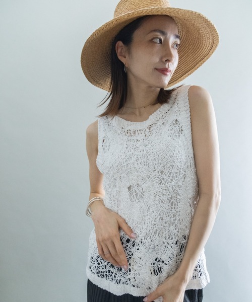 lodie(ロディ)の「透かし編みニット(ベスト・レディース・ベージュ/オフホワイト・FREE)」の21枚目の写真