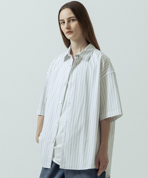 SLICK(スリック)の「【SLICK/スリック】Pin Stripe Regular Shirt/ピンストライプレギュラーカラーシャツ(シャツ/ブラウス・メンズ・ブルー/ブラック/ホワイト・1/3/2)」の5枚目の写真
