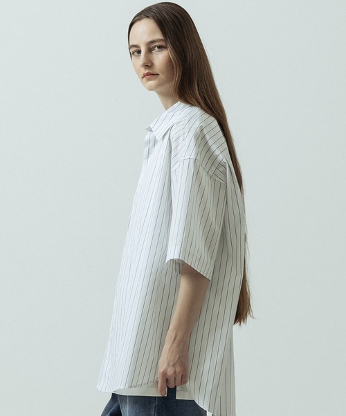 SLICK(スリック)の「【SLICK/スリック】Pin Stripe Regular Shirt/ピンストライプレギュラーカラーシャツ(シャツ/ブラウス・メンズ・ブルー/ブラック/ホワイト・1/3/2)」の7枚目の写真