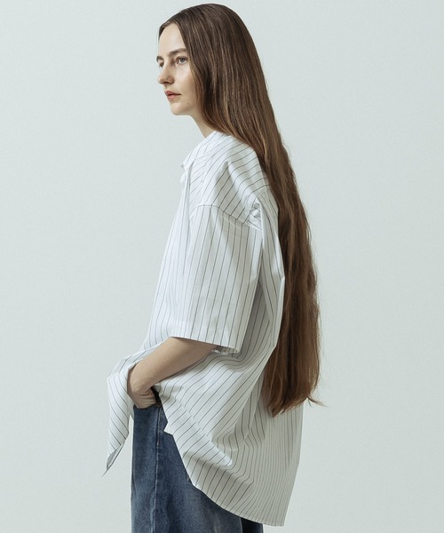 SLICK(スリック)の「【SLICK/スリック】Pin Stripe Regular Shirt/ピンストライプレギュラーカラーシャツ(シャツ/ブラウス・メンズ・ブルー/ブラック/ホワイト・1/3/2)」の9枚目の写真