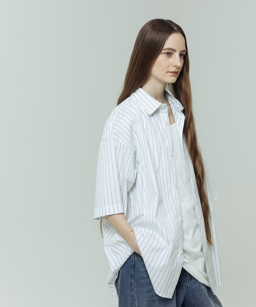 SLICK(スリック)の「【SLICK/スリック】Pin Stripe Regular Shirt/ピンストライプレギュラーカラーシャツ(シャツ/ブラウス・メンズ・ブルー/ブラック/ホワイト・1/3/2)」の11枚目の写真