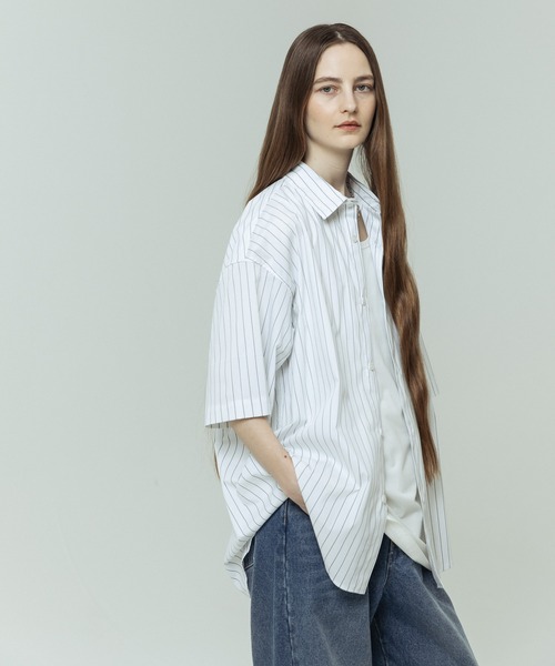 SLICK(スリック)の「【SLICK/スリック】Pin Stripe Regular Shirt/ピンストライプレギュラーカラーシャツ(シャツ/ブラウス・メンズ・ブルー/ブラック/ホワイト・1/3/2)」の12枚目の写真