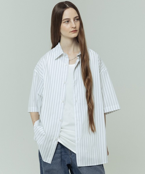 SLICK(スリック)の「【SLICK/スリック】Pin Stripe Regular Shirt/ピンストライプレギュラーカラーシャツ(シャツ/ブラウス・メンズ・ブルー/ブラック/ホワイト・1/3/2)」の13枚目の写真
