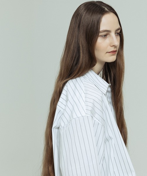 SLICK(スリック)の「【SLICK/スリック】Pin Stripe Regular Shirt/ピンストライプレギュラーカラーシャツ(シャツ/ブラウス・メンズ・ブルー/ブラック/ホワイト・1/3/2)」の14枚目の写真