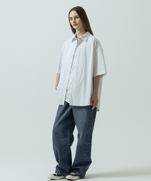 SLICK(スリック)の「【SLICK/スリック】Pin Stripe Regular Shirt/ピンストライプレギュラーカラーシャツ(シャツ/ブラウス・メンズ・ブルー/ブラック/ホワイト・1/3/2)」の16枚目の写真