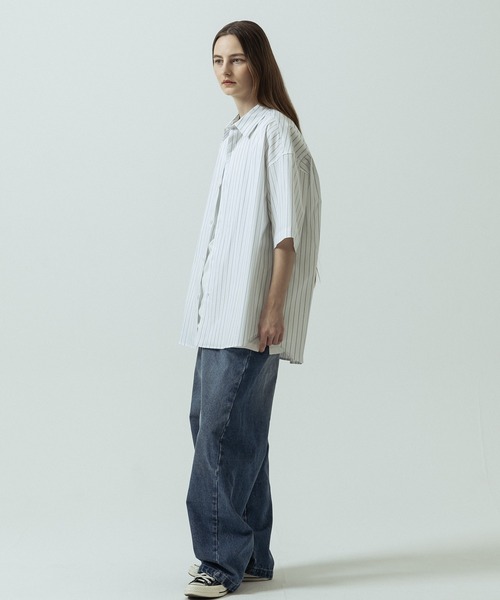 SLICK(スリック)の「【SLICK/スリック】Pin Stripe Regular Shirt/ピンストライプレギュラーカラーシャツ(シャツ/ブラウス・メンズ・ブルー/ブラック/ホワイト・1/3/2)」の17枚目の写真