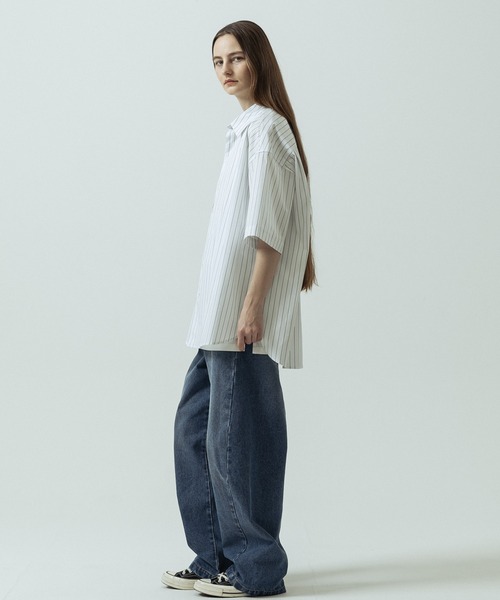 SLICK(スリック)の「【SLICK/スリック】Pin Stripe Regular Shirt/ピンストライプレギュラーカラーシャツ(シャツ/ブラウス・メンズ・ブルー/ブラック/ホワイト・1/3/2)」の18枚目の写真