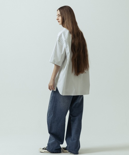 SLICK(スリック)の「【SLICK/スリック】Pin Stripe Regular Shirt/ピンストライプレギュラーカラーシャツ(シャツ/ブラウス・メンズ・ブルー/ブラック/ホワイト・1/3/2)」の21枚目の写真