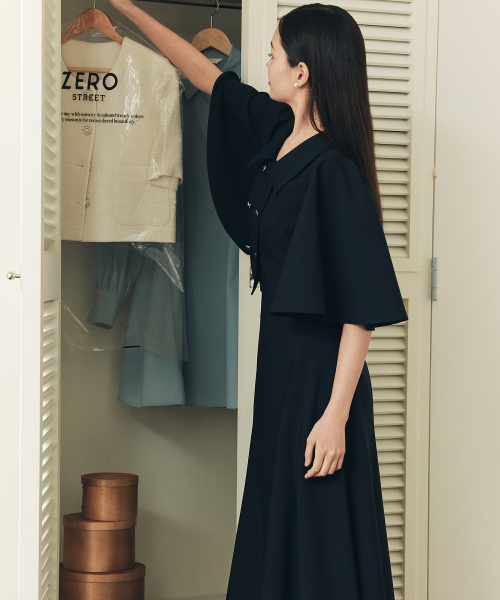ZEROSTREET（ゼロストリート）の「[2カラー] マーメイドケープジャケット（その他アウター・レディース・ネイビー/Beige・MEDIUM/SMALL/LARGE）」の5枚目の写真