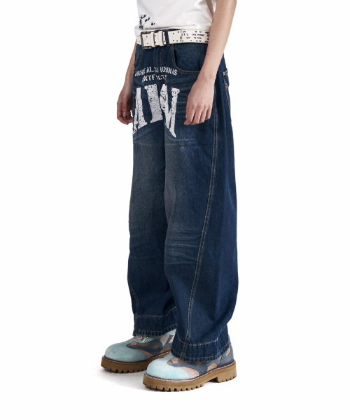 AAKAM（アーカム）の「AKM Curved Denim Pants (Blue)（デニムパンツ・レディース・その他・1/2）」の4枚目の写真