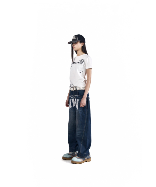 AAKAM（アーカム）の「AKM Curved Denim Pants (Blue)（デニムパンツ・レディース・その他・1/2）」の12枚目の写真