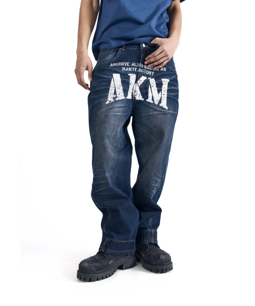 AAKAM（アーカム）の「AKM Curved Denim Pants (Blue)（デニムパンツ・レディース・その他・1/2）」の15枚目の写真