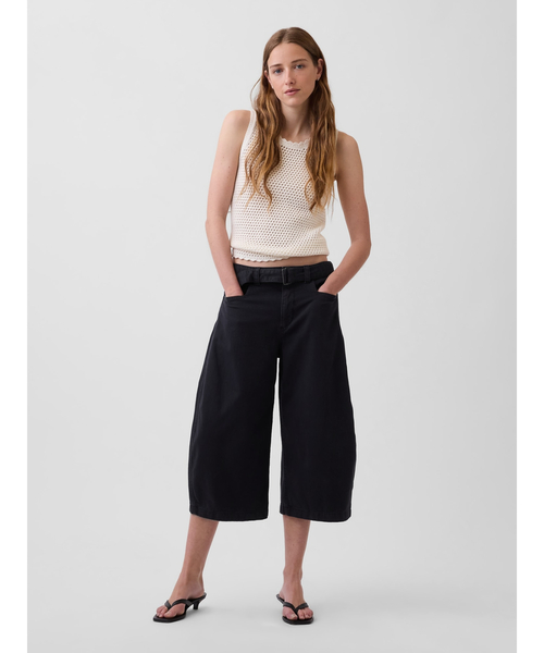 GAP(ギャップ)の「コットン100% クロシェ タンクトップ(ニット/セーター・レディース・アイボリー/ブラック・XS/S/M/L/XL/XXS)」の5枚目の写真