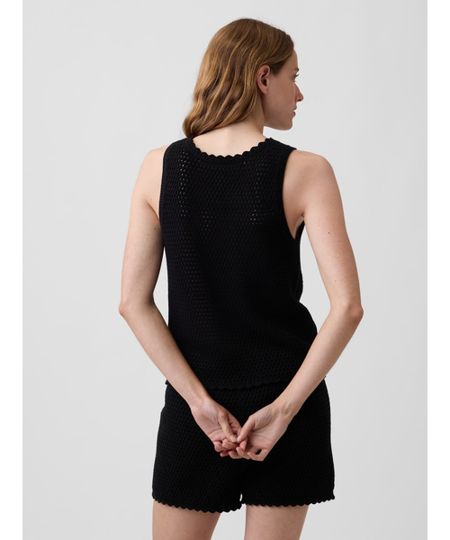 GAP(ギャップ)の「コットン100% クロシェ タンクトップ(ニット/セーター・レディース・アイボリー/ブラック・XS/S/M/L/XL/XXS)」の8枚目の写真