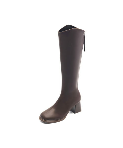 SPUR(シュプール)の「ミリー ミニマル ロングブーツ 6cm -UA9055 (3カラー)(ブーツ・レディース・ブラック系1/ブラック/ブラウン・23.5cm/23cm/24.5cm/24cm/25cm)」の1枚目の写真