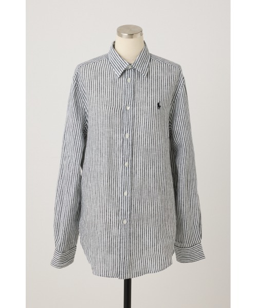 SHEL'TTER ORIGINAL（シェルターオリジナル）の「【POLO RALPH LAUREN】クラシック フィット リネン シャツ（シャツ/ブラウス・レディース・ブラック系その他/ダークブラウン/アイボリー/イエロー・MEDIUM）」の3枚目の写真