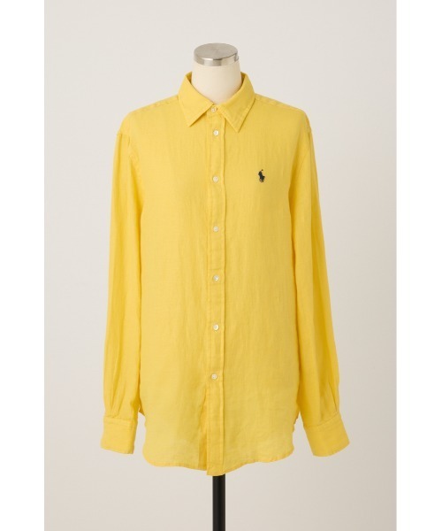 SHEL'TTER ORIGINAL（シェルターオリジナル）の「【POLO RALPH LAUREN】クラシック フィット リネン シャツ（シャツ/ブラウス・レディース・ブラック系その他/ダークブラウン/アイボリー/イエロー・MEDIUM）」の2枚目の写真