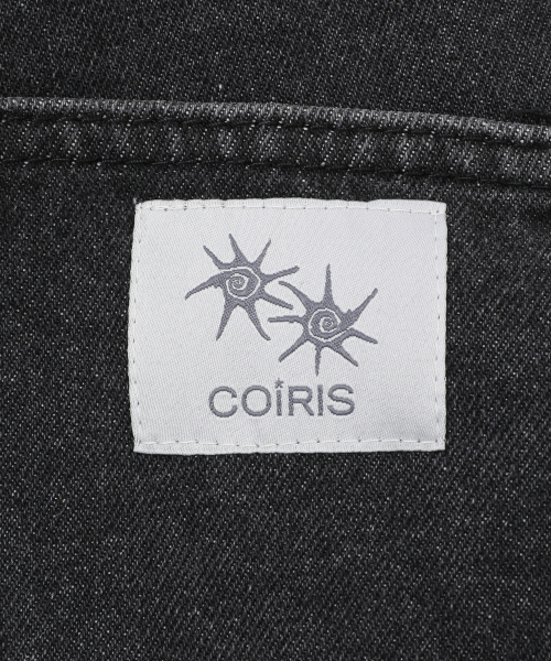 COIRIS(コイリス)の「デュロツーピンタックワイドデニムパンツ 男女共用(デニムパンツ・レディース・ブラック・MEDIUM)」の2枚目の写真