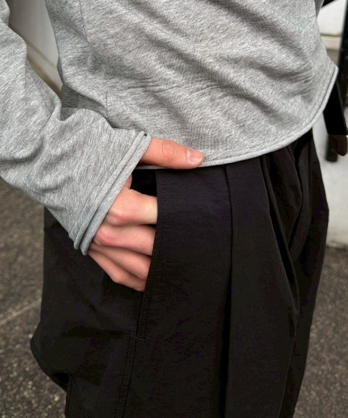 CS(シーエス)の「【CS】two tuck nylon cargo trousers / 【シーエス】ツータックナイロンカーゴトラウザーズ<着用動画あり>(カーゴパンツ・メンズ・ブラック・02/01)」の13枚目の写真