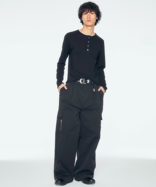CS(シーエス)の「【CS】two tuck nylon cargo trousers / 【シーエス】ツータックナイロンカーゴトラウザーズ<着用動画あり>(カーゴパンツ・メンズ・ブラック・02/01)」の14枚目の写真