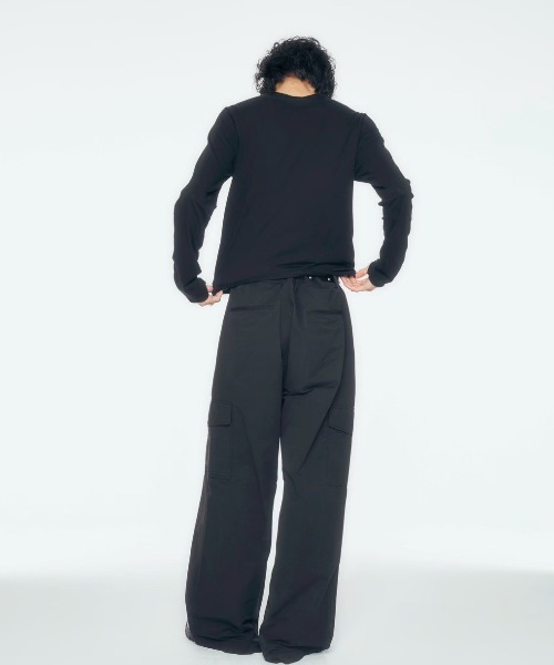 CS(シーエス)の「【CS】two tuck nylon cargo trousers / 【シーエス】ツータックナイロンカーゴトラウザーズ<着用動画あり>(カーゴパンツ・メンズ・ブラック・02/01)」の17枚目の写真