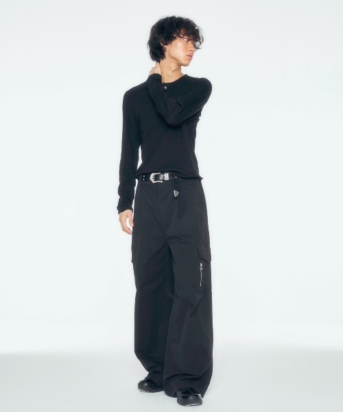 CS(シーエス)の「【CS】two tuck nylon cargo trousers / 【シーエス】ツータックナイロンカーゴトラウザーズ<着用動画あり>(カーゴパンツ・メンズ・ブラック・02/01)」の15枚目の写真
