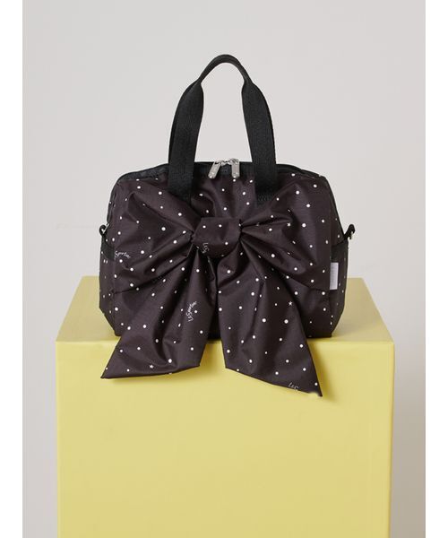 LeSportsac(レスポートサック)の「【SNIDEL×LeSportsac】LG BOW SM SATCHEL(ショルダーバッグ・レディース・ホワイト/ドット/ブラック・F)」の3枚目の写真