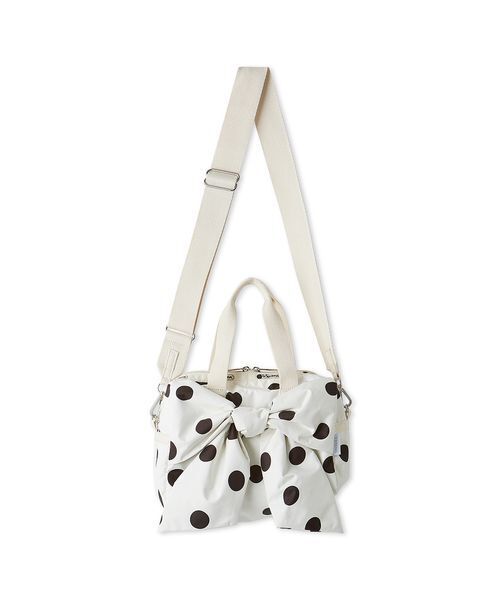 LeSportsac(レスポートサック)の「【SNIDEL×LeSportsac】LG BOW SM SATCHEL(ショルダーバッグ・レディース・ホワイト/ドット/ブラック・F)」の6枚目の写真