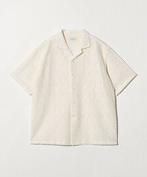 美品　ユナイテッドアローズ ラッフル ノーカラー シャツ ホワイト A DAY IN THE LIFE UNITED ARROWS｜アデイインザライフ ユナイテッド