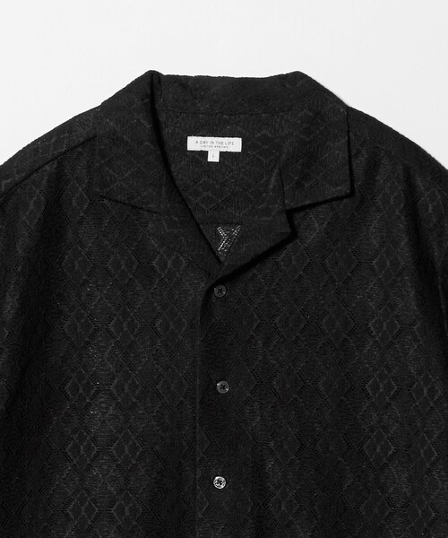 A DAY IN THE LIFE UNITED ARROWS（アデイインザライフユナイテッドアローズ）の「レース オープンカラーシャツ＜A DAY IN THE LIFE＞（シャツ/ブラウス・メンズ・オフホワイト/ブラック・L/M）」の8枚目の写真