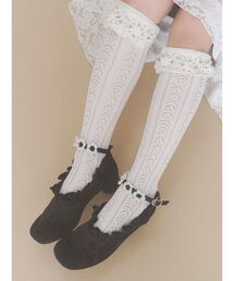 靴下屋（クツシタヤ）の「靴下屋×merry jenny flower lace knit sock（ソックス/靴下）」