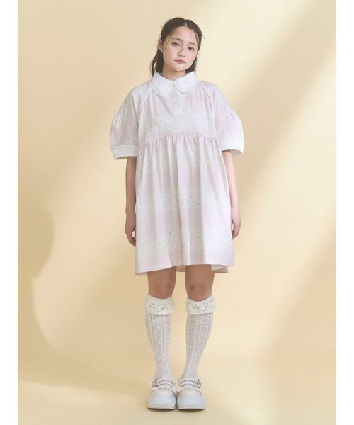 merry jenny(メリージェニー)の「靴下屋×merry jenny flower lace knit sock(ソックス/靴下・レディース・ベージュ/ブルー/オフホワイト・FREE)」の10枚目の写真