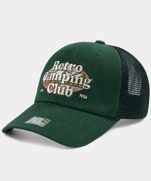 ビッグサイズメッシュボールキャップ XL RETRO CC CAP ダークグリーン