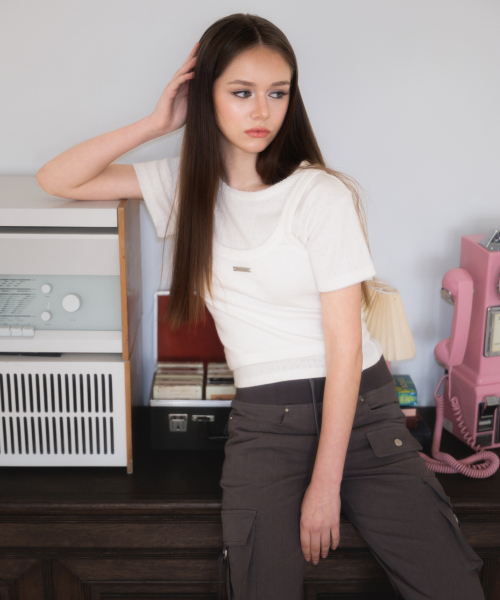 ROSEFRANTZ（ロゼフランツ）の「Soft Punching Lace T-shirt [Ivory]（Tシャツ/カットソー・レディース・アイボリー・OS）」の17枚目の写真