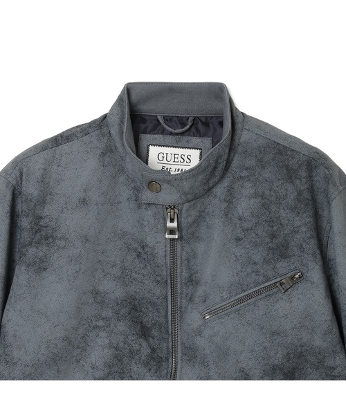 Guess（ゲス）の「PU Leather Biker Jacket ジャケット ライダース（ライダースジャケット・メンズ・チャコールグレー・X-LARGE/MEDIUM/SMALL）」の7枚目の写真