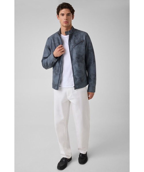 Guess（ゲス）の「PU Leather Biker Jacket ジャケット ライダース（ライダースジャケット・メンズ・チャコールグレー・X-LARGE/MEDIUM/SMALL）」の4枚目の写真