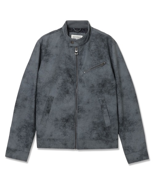 Guess（ゲス）の「PU Leather Biker Jacket ジャケット ライダース（ライダースジャケット・メンズ・チャコールグレー・X-LARGE/MEDIUM/SMALL）」の5枚目の写真
