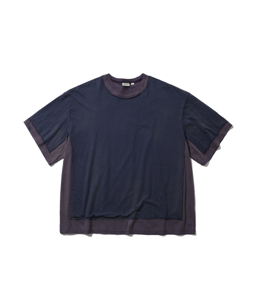 ANGLAN（アングラン）の「Double Layer Washed Tee - Navy（Tシャツ/カットソー・メンズ・その他・ONE SIZE）」の2枚目の写真