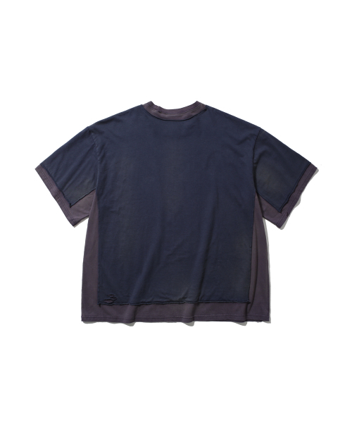 ANGLAN（アングラン）の「Double Layer Washed Tee - Navy（Tシャツ/カットソー・メンズ・その他・ONE SIZE）」の3枚目の写真