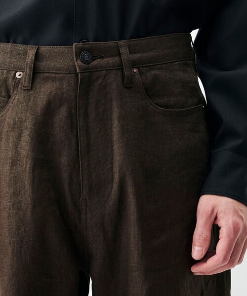 EDITION(エディション)の「リネンパンツ(その他パンツ・メンズ・ブラック/ダークブラウン・S/M/L)」の7枚目の写真
