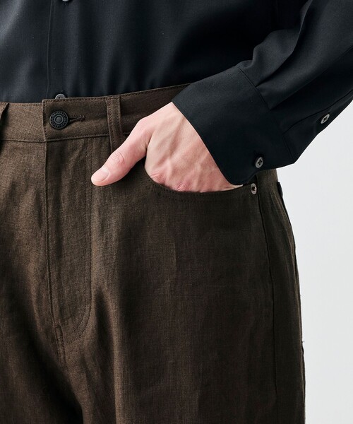 EDITION(エディション)の「リネンパンツ(その他パンツ・メンズ・ブラック/ダークブラウン・S/M/L)」の9枚目の写真