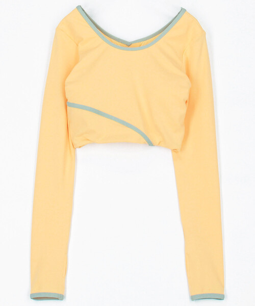 FREAK'S STORE(フリークスストア)の「Aya kawasaki for FREAK'S STORE/アヤカワサキ 【Beach & Festival】別注 4点セット 2WAY カシュクール配色セットアップ<巾着バッグ・シュシュ付き>(水着・レディース・ピンク/イエロー・MEDIUM/SMALL)」の19枚目の写真