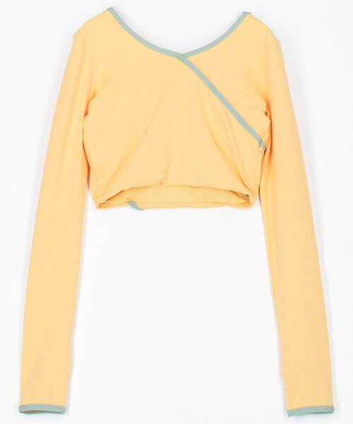 FREAK'S STORE(フリークスストア)の「Aya kawasaki for FREAK'S STORE/アヤカワサキ 【Beach & Festival】別注 4点セット 2WAY カシュクール配色セットアップ<巾着バッグ・シュシュ付き>(水着・レディース・ピンク/イエロー・MEDIUM/SMALL)」の20枚目の写真
