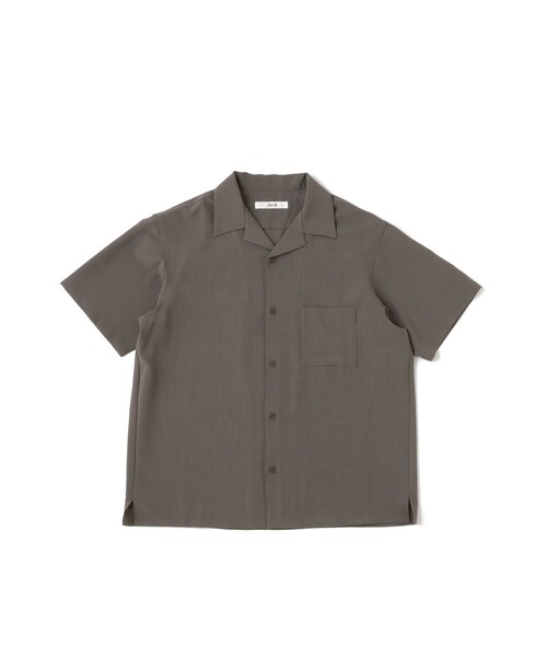JUNRED(ジュンレッド)の「リネンライクハーフスリーブシャツ/セットアップ対応(シャツ/ブラウス・メンズ・ブラック/グレー/ブラウン/オフホワイト・L/LL/M/S)」の4枚目の写真
