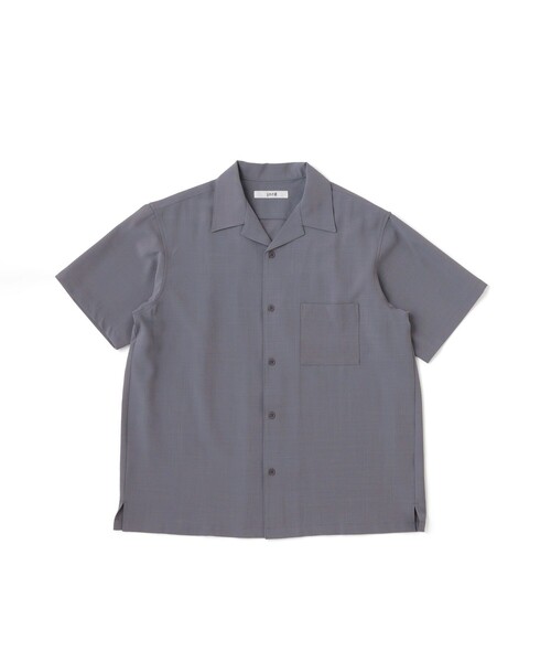 JUNRED(ジュンレッド)の「リネンライクハーフスリーブシャツ/セットアップ対応(シャツ/ブラウス・メンズ・ブラック/グレー/ブラウン/オフホワイト・L/LL/M/S)」の3枚目の写真