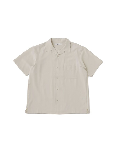 JUNRED(ジュンレッド)の「リネンライクハーフスリーブシャツ/セットアップ対応(シャツ/ブラウス・メンズ・ブラック/グレー/ブラウン/オフホワイト・L/LL/M/S)」の2枚目の写真